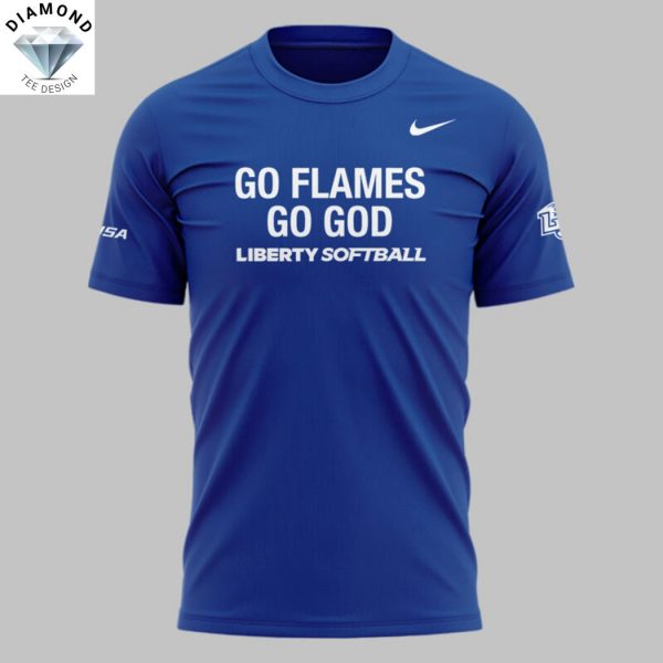 Liberty Lady Flames Softball Go Flames Go God 3D T-Shirt