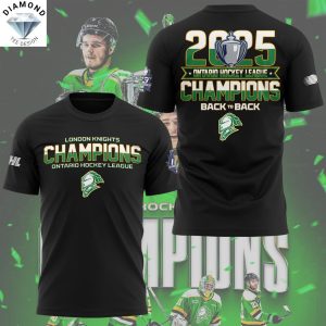 London Knights Ontario Hockey League Champions 2025 3D T-Shirt