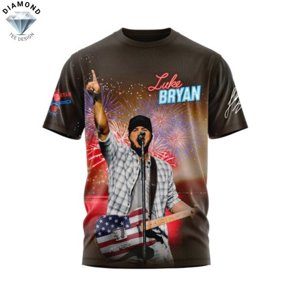 Luke Bryan Red White And Blue Signature 3D T-Shirt