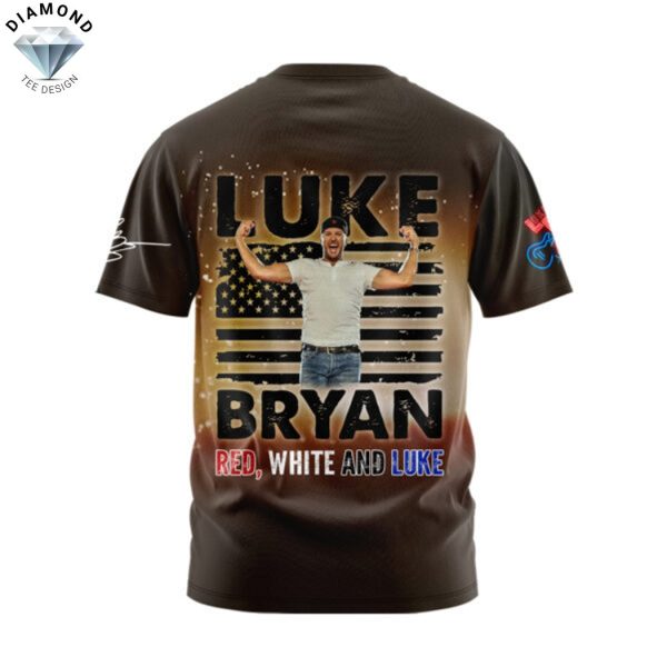 Luke Bryan Red White And Blue Signature 3D T-Shirt