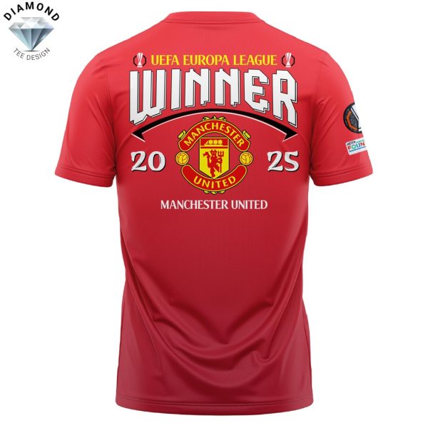 Manchester United 2025 UEFA Europa League Champions 3D T-Shirt