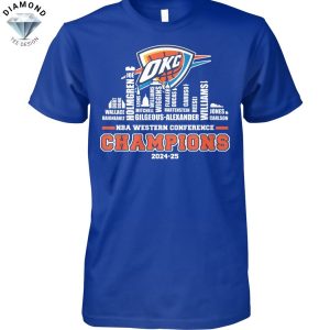 NBA Western Conference Champions 2024-2025 Oklahoma City Thunder Unisex T-Shirt