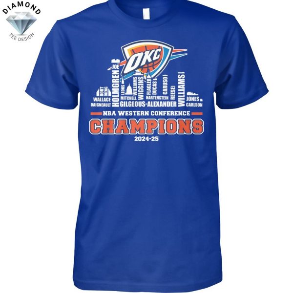 NBA Western Conference Champions 2024-2025 Oklahoma City Thunder Unisex T-Shirt