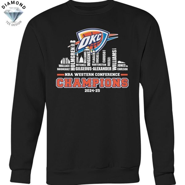 NBA Western Conference Champions 2024-2025 Oklahoma City Thunder Unisex T-Shirt