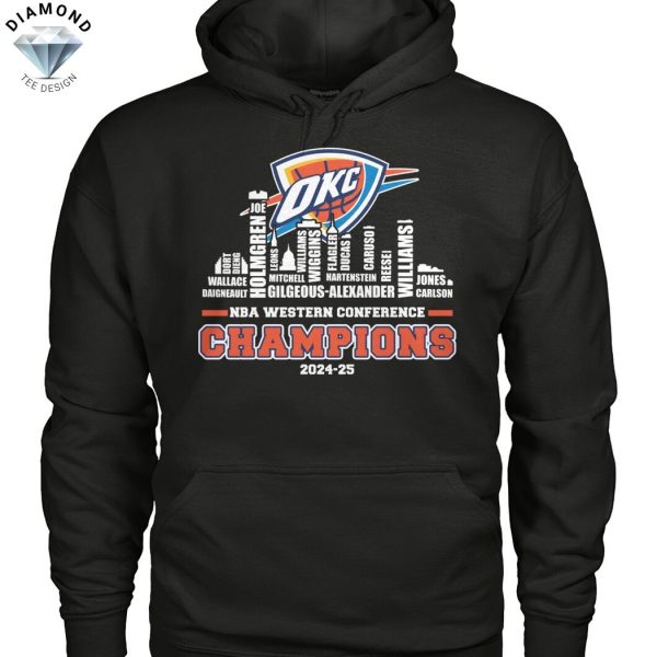 NBA Western Conference Champions 2024-2025 Oklahoma City Thunder Unisex T-Shirt