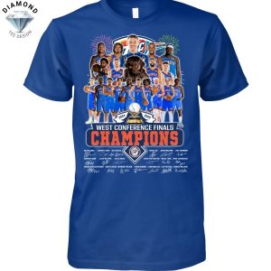 Oklahoma City Thunder 2024-2025 West Conference Finals Champions Signature Unisex T-Shirt