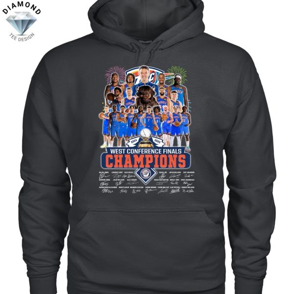 Oklahoma City Thunder 2024-2025 West Conference Finals Champions Signature Unisex T-Shirt