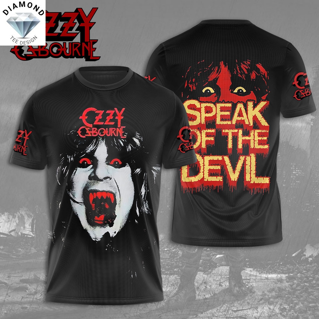 Ozzy Osbourne Speak Of The Devil 3D T-Shirt Ozzy Osbourne Speak Of The Devil 3D T-Shirt