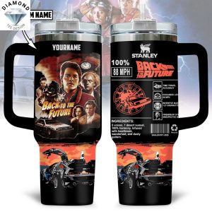 Personalized Back To The Future Tumbler With Handle And Straw