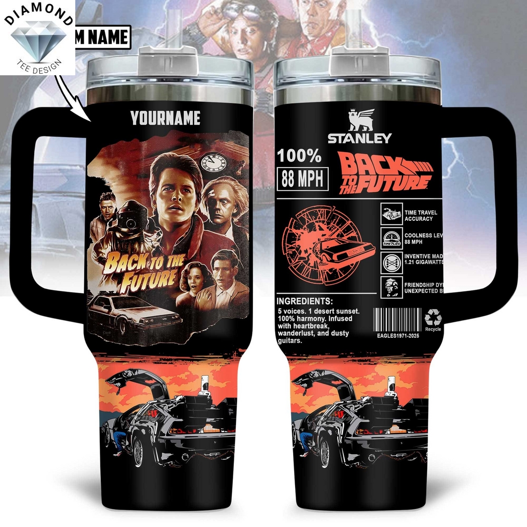 Personalized Back To The Future Tumbler With Handle And Straw Personalized Back To The Future Tumbler With Handle And Straw