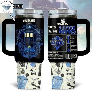 Personalized Doctor Who Tumbler With Handle And Straw