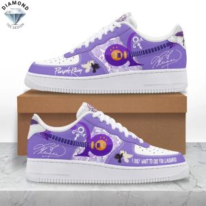 Prince I Only Wanted To See You Laughing Purple Rain Signature Air Force 1 Shoes