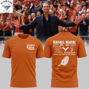Rafael Nadal 2021-2025 Vamos Rafa Thank You For The Memories 3D T-Shirt