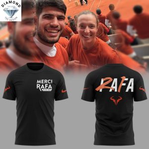 Rafael Nadal Merci Rafa 25-05-2025 3D T-Shirt – Black