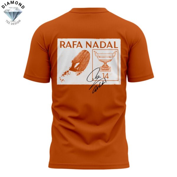 Rafael Nadal Merci Rafa 25-05-2025 Signature 3D T-Shirt – Orange