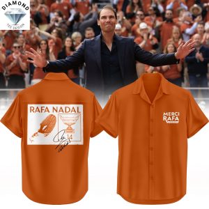 Rafael Nadal Merci Rafa 25-05-2025 Signature Hawaiian Shirt – Orange