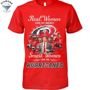 Real Women Love Ice Hockey Smart Women Love The Carolina Hurricanes Signature Unisex T-Shirt