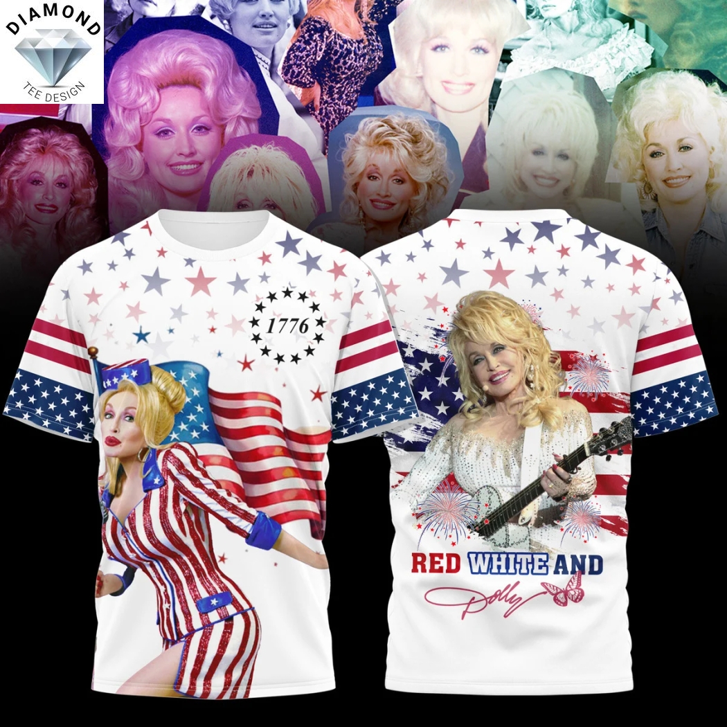 Red White And Dolly Parton Signature 3D T-Shirt Red White And Dolly Parton Signature 3D T-Shirt