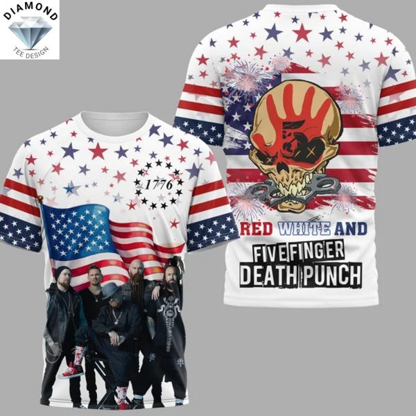 Red White And Five Finger Death Punch 3D T-Shirt