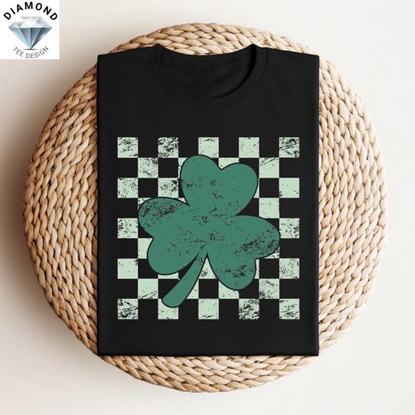 Retro Shamrock Cute St Patricks Day Shirt