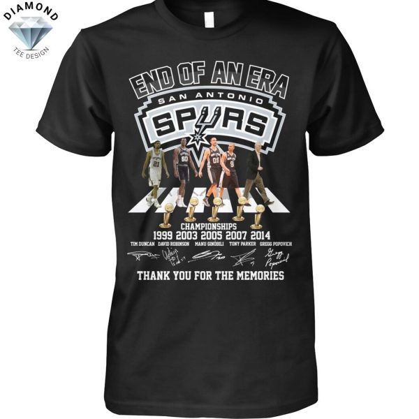 San Antonio Spurs End Of An Era Signature Thank You For The Memories Unisex T-Shirt