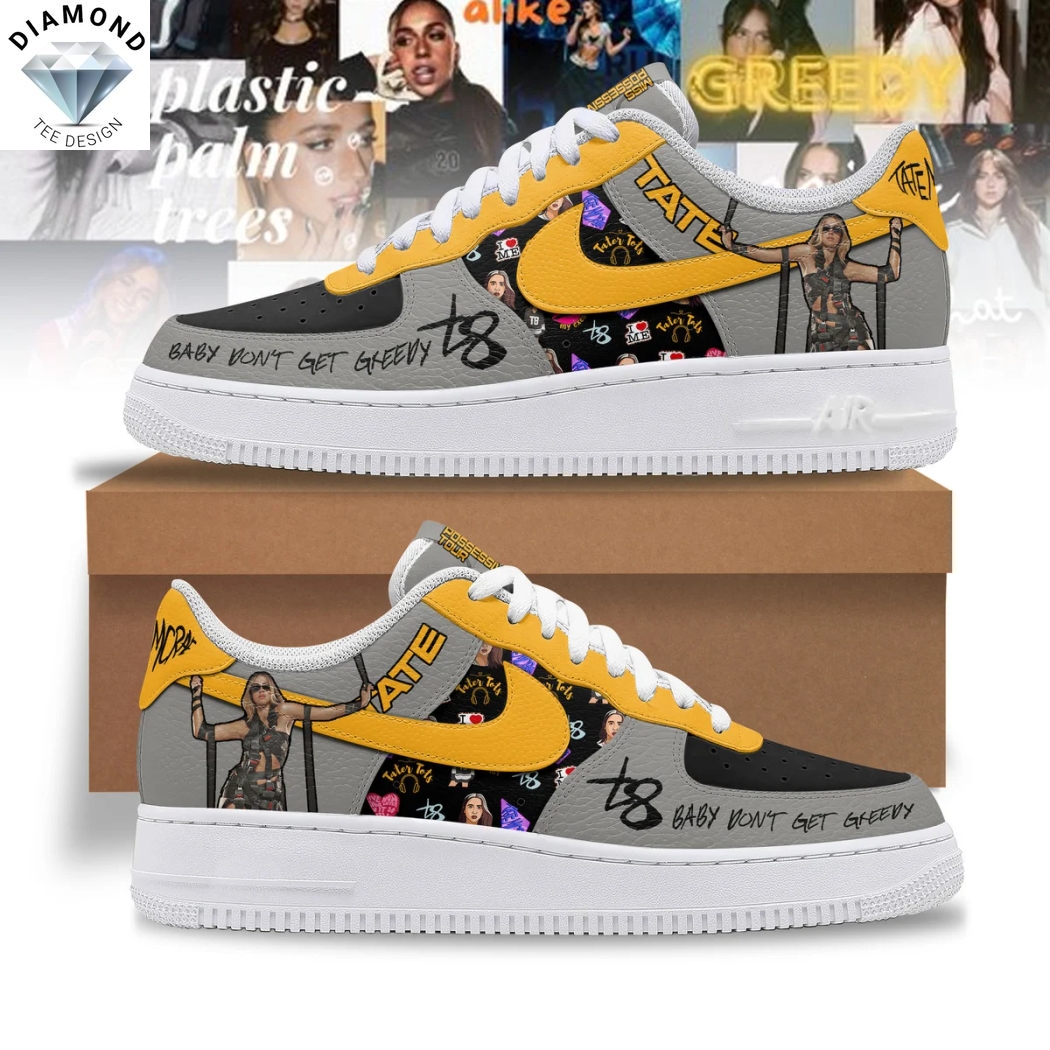 Tate Mcrae Baby Dont Get Greedy Air Force 1 Shoes Tate Mcrae Baby Dont Get Greedy Air Force 1 Shoes