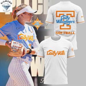Tennessee Volunteers Lady Softball 2025 3D T-Shirt – White