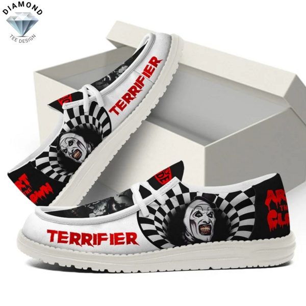 Terrifier Art The Clown Hey Dude Shoes