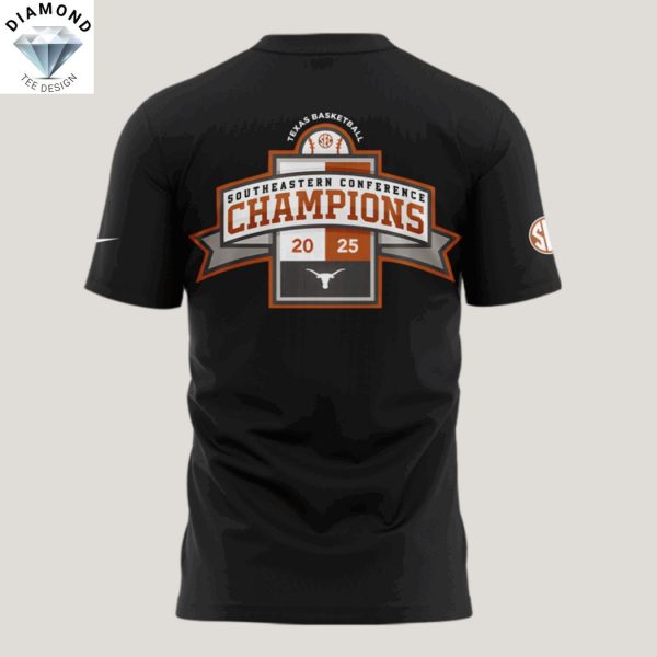 Texas Longhorns Baseball SEC CHAMPIONS 2025 Its Just Means More 3D T-Shirt – Black