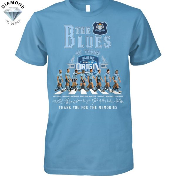 The Blues New South Wales Blues 1980-2025 Signature Thank You For The Memories Signature Unisex T-Shirt