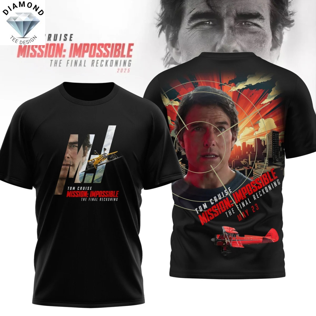 Tom Cruise Mission Impossible The Final Reckoning May 23 3D T-Shirt