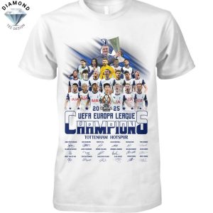 Tottenham Hotspur 2025 UEFA Europa League Champions Signature Unisex T-Shirt