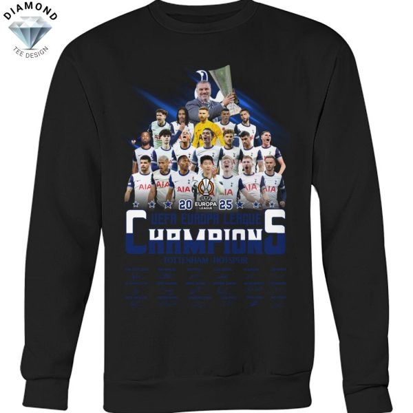 Tottenham Hotspur 2025 UEFA Europa League Champions Signature Unisex T-Shirt