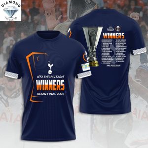 Tottenham Hotspur Europa League 2025 Champions Bilbao Final 3D T-Shirt