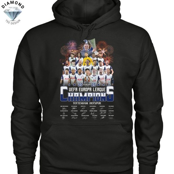 Tottenham Hotspur FC 2025 UEFA Europa League Champions Signature Unisex T-Shirt