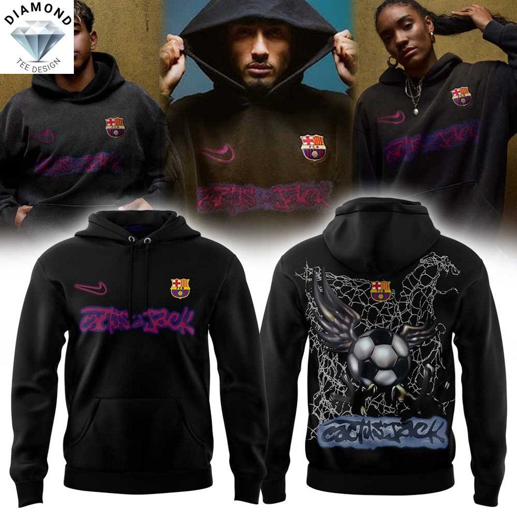 Travis Scott Brings Cactus Jack With Barcelona Black Hoodie Travis Scott Brings Cactus Jack With Barcelona Black Hoodie