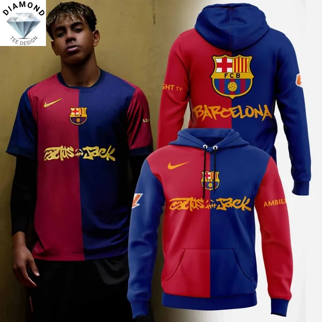 Travis Scott Brings Cactus Jack With FC Barcelona Hoodie Travis Scott Brings Cactus Jack With FC Barcelona Hoodie