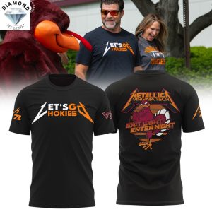 Virginia Tech Hokies Metallica – Let Go Hokies Exit Light Enter Night 3D T-Shirt