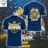 West Virginia Mountaineers Baseball Champions Regular Season 2025 3D T-Shirt