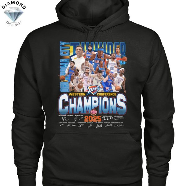Western Conference Champions 2025 Oklahoma City Thunder Signature Unisex T-Shirt