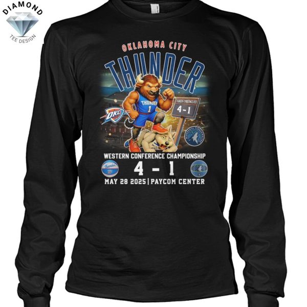 Western Conference Champions 2025 Oklahoma City Thunder Unisex T-Shirt