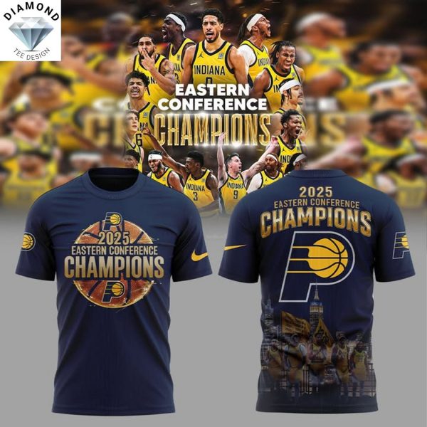 2025 Eastern Conference Champions Indiana Pacers 3D T-Shirt