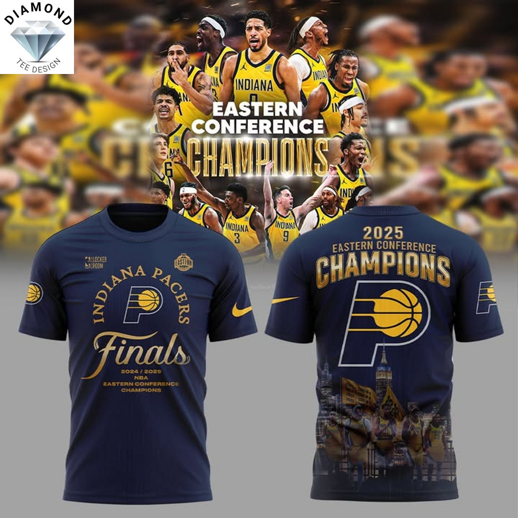 2025 Eastern Conference Champions Indiana Pacers Finals 3D T-Shirt 2025 Eastern Conference Champions Indiana Pacers Finals 3D T-Shirt