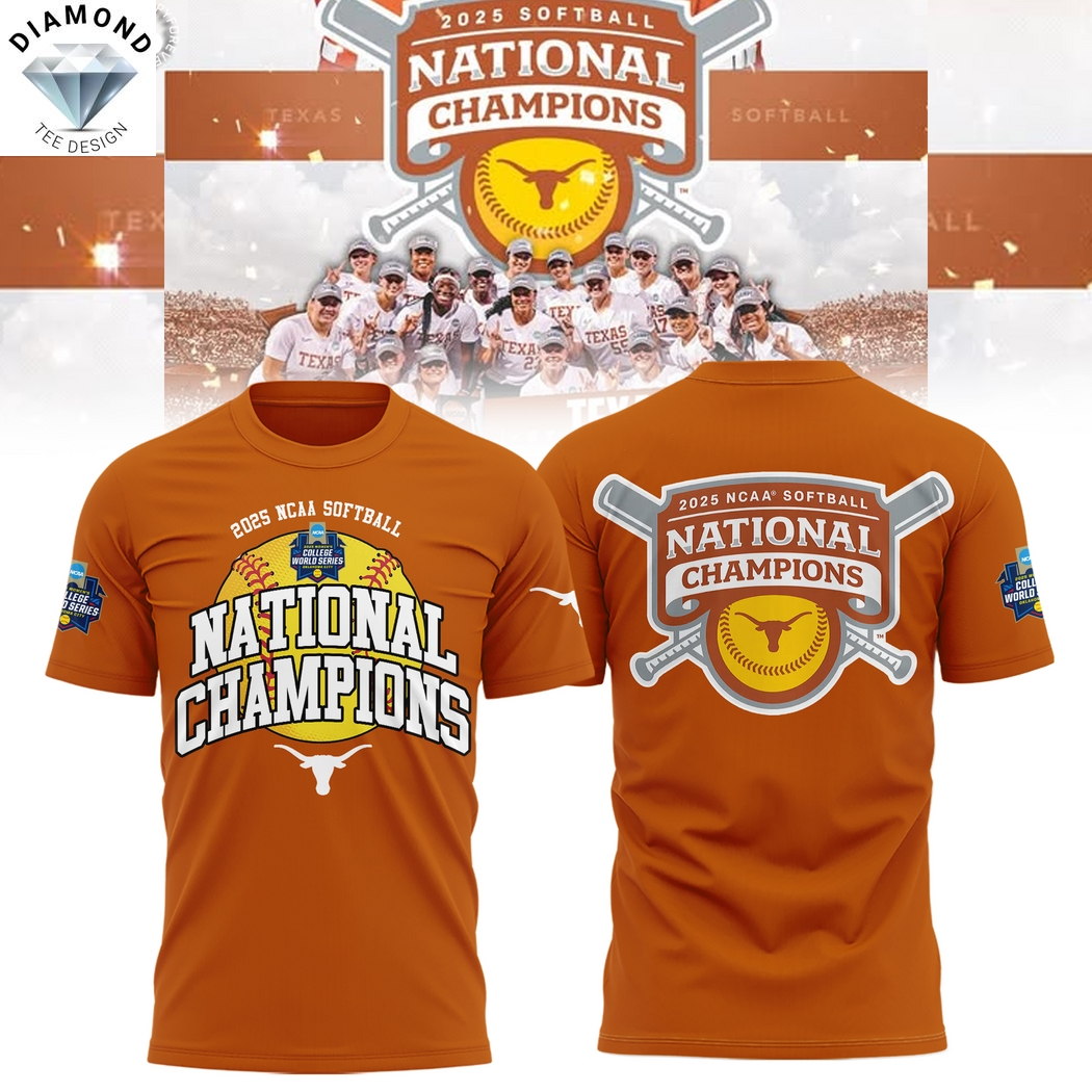 2025 NCAA Softball Women College World Series Champions Texas Longhorns 3D T-Shirt 2025 NCAA Softball Women College World Series Champions Texas Longhorns 3D T-Shirt