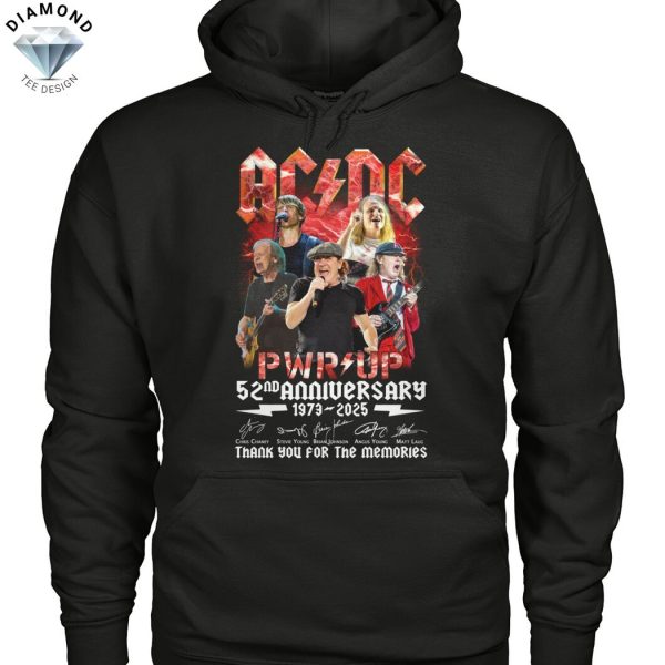 AC DC Pwr Up 52nd Anniversary 1973-2025 Signature Thank You For The Memories Unisex T-Shirt