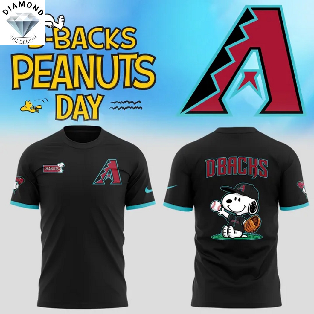 Arizona Diamondbacks Peanuts Snoopy 3D T-Shirt Arizona Diamondbacks Peanuts Snoopy 3D T-Shirt