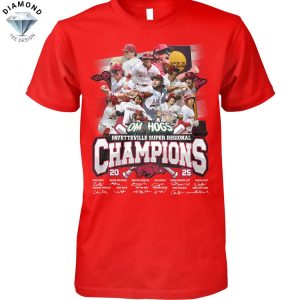 Arkansas Razorbacks Fayetteville Super Regional Champions 2025 Signature Unisex T-Shirt