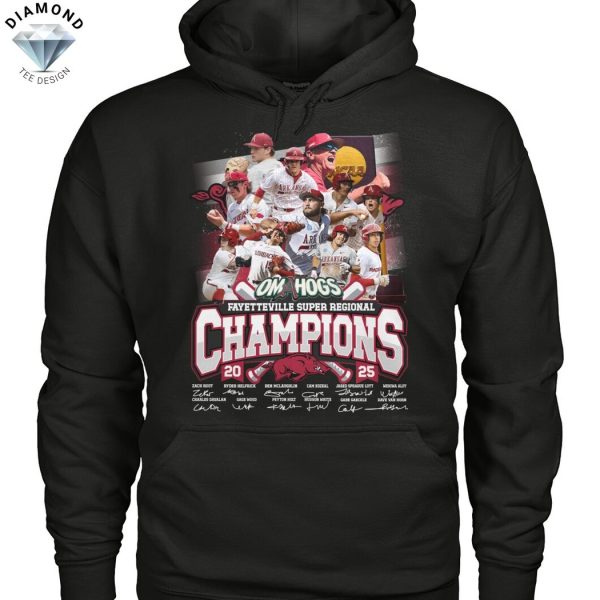 Arkansas Razorbacks Fayetteville Super Regional Champions 2025 Signature Unisex T-Shirt