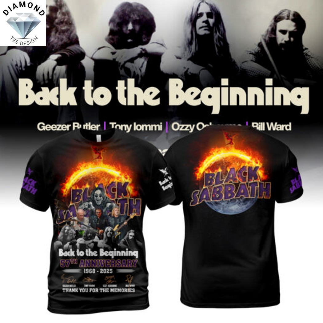 Black Sabbath Back To The Beginning 57th Anniversary 1968-2025 3D T-Shirt Black Sabbath Back To The Beginning 57th Anniversary 1968-2025 3D T-Shirt