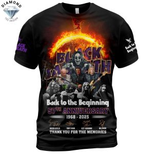 Black Sabbath Back To The Beginning 57th Anniversary 1968-2025 3D T-Shirt